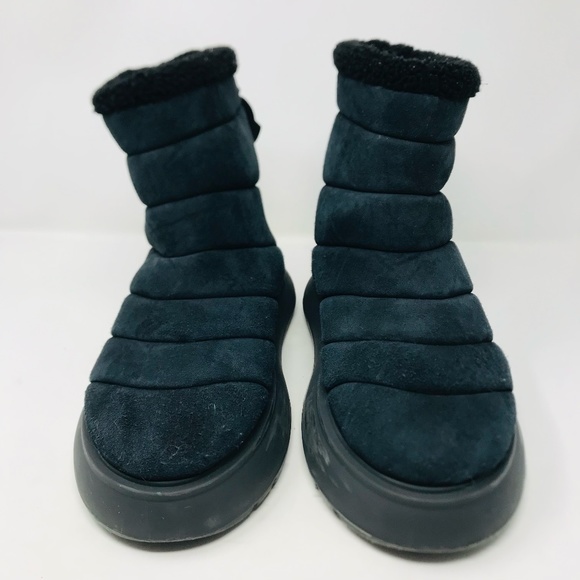 Moncler Hermosa Suede Ankle Boots Black Size 39 - Picture 1 of 12